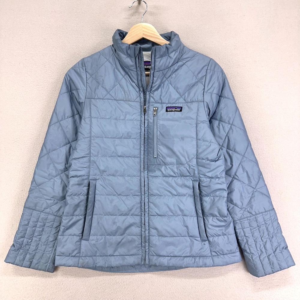 Patagonia Radalie Puffer Jacket Youth XL Blue Quilted Full-Zip Outdoor Play Hike